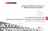 Cuaderno de Trabajo - Alternativas de Financiamiento para …€¦ ·  · 2015-11-17del Taller de Alternativas de Financiamiento para la MIPYME, el mismo que forma parte de la plataforma