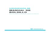 UDDEHOLM MANUAL DE BOLSILLO€¦ ·  · 2017-12-18calidades de acero uddeholm ... tabla de equivalencias de dureza ... unidades de mediciÓn ..... 64–69 tablas de conversiÓn de