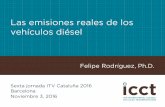 Las emisiones reales de los vehículos diésel - InfoNORMAinfonorma.gencat.cat/pdf/JornadaITVCatalunya2016-04-Felipe... · Control de NOx en motores a gasolina – Catalizador a ...