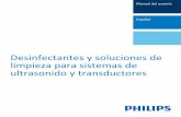 ultrasonido y transductores limpieza para sistemas de ... · Contenido Desinfectantes y soluciones de limpieza para sistemas de ultrasonido y transductores 3 Philips Healthcare 4535