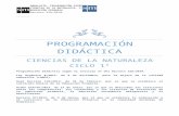 programación didácticaCN+1º... · Web viewConocer y utilizar de manera apropiada la lengua castellana y, si la hubiere, la lengua cooficial de la Comunidad Autónoma y desarrollar