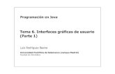 Tema 6. Interfaces gráficas de usuario (Parte 1) · 1 Universidad Pontificia de Salamanca (campus Madrid) Facultad de Informática Luis Rodríguez Baena Programación en Java Tema