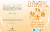PLAN CANARIO DE FORMACIÓN PARA LA FAMILIA Plan Canario de Formación para la Familia de la Consejería de Educación, Cultura y Deportes del Gobierno de Canarias, en colaboración