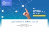 Licenciamiento de Software en la UCseminarioinformatica.uc.cl/images/pdf/2014/Licenciamiento de SW en... · Temas a tratar • Convenios de software vigentes • Microsoft ... Formulario