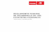 REGLAMENTO FEDERAL DE DESARROLLO DE LOS …€¦ · Reglamento Federal de desarrollo de los Estatutos Página 3 de 184 ÍNDICE ARTICULADO PREÁMBULO TÍTULO PRELIMINAR. …