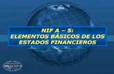 NIF A – 5: ELEMENTOS BÁSICOS DE LOS ESTADOS … Define los elementos básicos que conforman los estados financieros. Uniforma los criterios en la elaboración, análisis e interpretación,