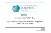 Instrumentos WIKA, S.A. Tipos de Sensores para la medida ...jttcia/2008/ponencias II jornadas/WIKA.pdf · Cálculo de PrecisionesCálculo de Precisiones ... Medida de Presión y Temperatura