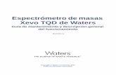 Espectrómetro de masas Xevo TQD de Waters€¦ ·  · 2012-09-26de laboratorio y consultar las recomendaciones del responsable de seguridad ... informe hasta asegurarse de que el