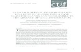 PRE-STACK SEISMIC INVERSION BASED ON A … · CT&F - Ciencia, Tecnologa y Futuro - Vol. 4 Num. 5 Jun. 2012 7 PRE-STACK SEISMIC INVERSION BASED ON A GENETIC ALGORITHM …