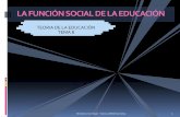 LA FUNCIÓN SOCIAL DE LA EDUCACIÓN€¦ ·  · 2012-05-12Los miembros de una sociedad comparten una serie de normas, hábitos, ... Toda organización social ha de ser educadora