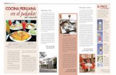 ESPECIAL gastronomía COCINA PERUANA EL PISCO en …segundomuelle.com/descargas/peru.pdf · COCINA PERUANA Fo to s: EFE y captura Internet en el paladar Comida típica y criolla El