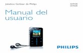 Jukebox GoGear de Philips SA9200 Manual del usuario€¢ Reproducción de MP3 y WMA • Visualización de fotografías Accesorios Con su reproductor se incluyen los siguientes accesorios: