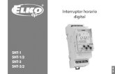 Interruptor horario digital - Inicio| ELKO EP ESPAÑA, S.L. · tección de los dispositivos controlados (contactores, motores, carga inductiva, etc). ... AC2 250V / 5A AC3 250V