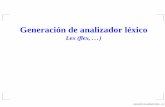 Generación de analizador léxico - serdis.dis.ulpgc.esserdis.dis.ulpgc.es/~ii-pl/ftp/transp/tr-alex-imp.pdf · Construcción de AFD Estado inicial = cierre de items con el punto