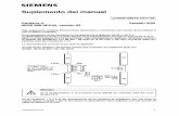 Suplemento del manual - Siemens AG Indicaciones para el uso del manual El manual "Periferia U" contiene las instrucciones de servicio de las tarjetas disponibles de la periferia U