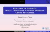 Estructuras de Edificación: Tema 17 - Estructuras ...ocw.bib.upct.es/pluginfile.php/10734/mod_resource/content/1/pdf/17... · Resumen Parte I: Metodos de c´ alculo de estructuras