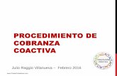 SESIONES 5, 6 Y 7C… ·  · 2016-02-11SESIONES 5, 6 Y 7 PROCEDIMIENTO DE COBRANZA COACTIVA Julio Raggio Villanueva – Febrero 2016
