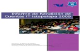 Informe de Rendición de Cuentas IT Iztapalapa 2009 · Web view... el informe de rendición de cuentas del 2009 surge como efecto de los resultados obtenidos en el año 2009, así