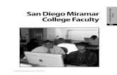 San Diego Miramar San Diego Miramar College DIEGO MIRAMAR COLLEGE â€¢ 2010-2011 349 San Diego Miramar College Faculty ESPITIA, Marilyn Sociology B.A., Cornell University M.A.,