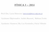 Física I – 2014 - fisica.unlp.edu.ar I_2014_C1.pdf · FÍSICA I –2014 Prof: Dra. Laura Damonte (damonte@fisica.unlp.edu.ar) Ayudantes Diplomados: Andrés Biassetti, Bárbara