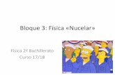 Bloque 3: Física Nucelar - …€¢ El volumen nuclear, que resulta ser de orden infinitesimal en comparación con el total del volumen atómico, al considerarse el núcleo como esférico