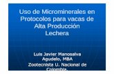 Uso de Microminerales en Protocolos para vacas de Alta ...€¦ · Uso de Uso de Microminerales Microminerales en en Protocolos para vacas de Alta Producción Lechera Luis Javier