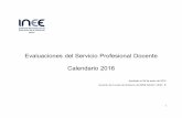 Evaluaciones del Servicio Profesional Docente … 2016 Aprobado el 28 de ... (SEP), a través de la Coordinación Nacional del ... Como instrumento de planeación, el PMP-SPD 2015-2020