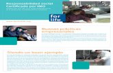 Responsabilidad social - fairforlife.org · Responsabilidad social Certificado por IMO ... información sobre del rendimiento social de los productores y comerciantes y del papel