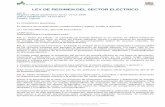 LEY DE REGIMEN DEL SECTOR ELECTRICO - celec.gob.ec · Registro Oficial Suplemento 43 de 10-oct-1996 Ultima modificación ... Artículo sustituido por Ley No. 55, publicada en Registro