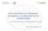 Normalización en eficiencia energética y evaluación de la ... · 1 Normalización en eficiencia energética y evaluación de la conformidad Comisión Nacional para el Uso Eficiente