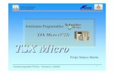 TSX Micro (3722) TSX Micro - isa.uniovi.esisa.uniovi.es/~felipe/files/infindII/documentos/Pres Genia TSX... · • Elementos de programación ... 5 Hardware Autómatas TSX Micro.