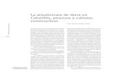 La arquitectura de tierra en Colombia, procesos y … APUNTES vol. 20, núm. 2 (2007): 242-255 La arquitectura de tierra en Colombia, procesos y culturas constructivas Clara Eugenia