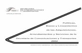 SECRETARIA DE COMUNICACIONES Y TRANSPORTESsct.gob.mx/normatecaNew/wp-content/uploads/2014/02/2002-Politicas... · Capítulo XII “Compras del Sector Público”. DOF 10/01/95. ...