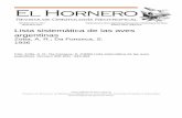 Lista sistemática de las aves argentinasdigital.bl.fcen.uba.ar/download/hornero/hornero_v006_n02...Dabbene, An. Mus. Nac. Hist. Nat. B. Aires, Vol. 18,1910, p. 195. Distribución.