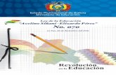 Estado Plurinacional de Bolivia Ministerio de Educación .pdf · 1 ley de la educaciÓn “avelino siÑani - elizardo pÉrez” n° 070 la asamblea legislativa plurinacional decreta: