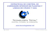 ESTRATEGIA DE CONTROL DE CORROSIÓN INTERIOR …tecnologiatotal.net/wp-content/uploads/2015/03/TT-PP-001_A... · EVALUACIÓN (NACE STANDARD RP-07-75) Resultado (mpy) Corrosión 0