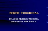 PERFIL TORSIONAL - Inicio · perfil torsional 1.- Ángilo de progresion de la marcha. 2.- forma del pie. 3.- eje muslo - pie. 4.- rotaciÓn interna y externa de