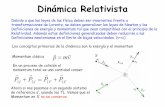 Dinámica Relativista - fis.ucv.clfis.ucv.cl/ayudantia/web2/clase4.pdf · En virtud del principio de la Relatividad nos vemos en la obligación de modificar nuestra definición de