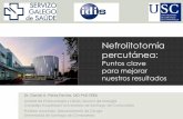 Nefrolitotomía percutánea: Puntos clave de la técnica para ... · En la consulta preoperatoria Indicación NLP estándar (24Ch): - En general: litiasis renal compleja o de gran
