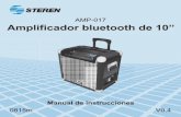 AMPLIFICADOR BLUETOOTH DE 10” - steren.com.mx · manija retráctil y batería de respaldo que dura hasta por 4 ... leyenda “Bluetooth Initializing” en la pantalla. ... -Make
