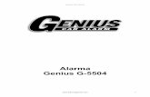 Alarma Genius G-5504alarmasgenius.com/wp-content/uploads/2015/08/Alarma-Genius-OEM-G...Alarma armada Ignición ON / Modo Valet ... Activar sensor Bypass Alarma ... 3 por 3 segundos