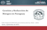 Gestión y Reducción de Riesgos en Paraguaydipecholac.net/docs/files/918-paraguay-presentacion-dipecho--quito... · Población: 515.587 - Superficie: 117,1 km² Departamento de Itapúa