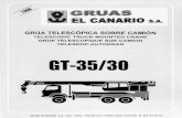 GRÚA TELESCÓPICA SOBRE CAMIÓN - Grúas el Canario · -Les capactlés de churgo au 75% sont rófórées ault normas DIN 15019(2) et DIN 15018(2 3) Charges en 1 V•tesse maJOma