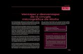 Ventajas y desventajas de la cirugía micrográfica de Mohs Faizal 87 Ventajas y desventajas de la cirugía micrográfica de Mohs IX En el tratamiento del carcinoma basocelular y carcino-ma