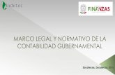 MARCO LEGAL Y NORMATIVO DE LA CONTABILIDAD GUBERNAMENTAL · Expedir leyes en materia de contabilidad gubernamental que regirán la ... Considera el devengado contable como base para