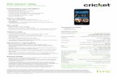 HTC Desire 626s - cricketwireless.com · Características clave del teléfono • Rápida velocidad 4G LTE • ™Smartphone Android 5.1 (Lollipop) • Pantalla HD de 5.0 pulgadas