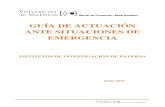 GUÍA DE ACTUACIÓN ANTE SITUACIONES DE EMERGENCIA · 5.1- ACCIONES EN CASO DE EMERGENCIA GENERAL ... También proviene el riesgo de incendio, en máquinas, de la transmisión del