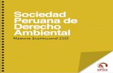 Sociedad Peruana de Derecho Ambiental€¦ · organizaciones latinoamericanas especializadas en el tema. ... normas ambientales, ... ciudadano y a las instituciones para el mejor