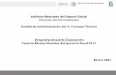 Instituto Mexicano del Seguro Social ... - compras.imss…compras.imss.gob.mx/pics/pages/avisos_base/PDFBM_HCT2017_ene.… · Algunos bienes como filtros con plata, placa radiográfica,