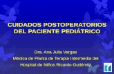 Cuidados postoperatorios del paciente pediatrico - Sociedad Argentina de … Interna/PDFs... · 2016-11-10 · Manejo de la vía aérea Evitar el dolor y la agitación Control de
